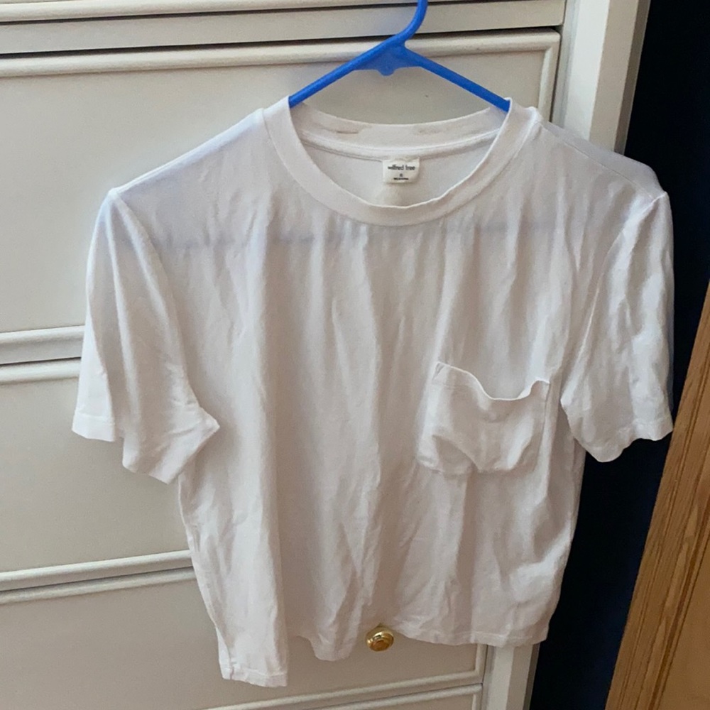 Aritzia Wilfred White Pocket Tee Size XS